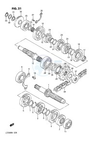 LT250R (E28) drawing TRANSMISSION (MODEL F G)