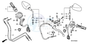 CB600F39 Spain - (SP / ST) drawing HANDLE LEVER/SWITCH/ CABLE