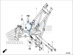 CRF110FH Europe Direct - (ED) drawing FRAME BODY