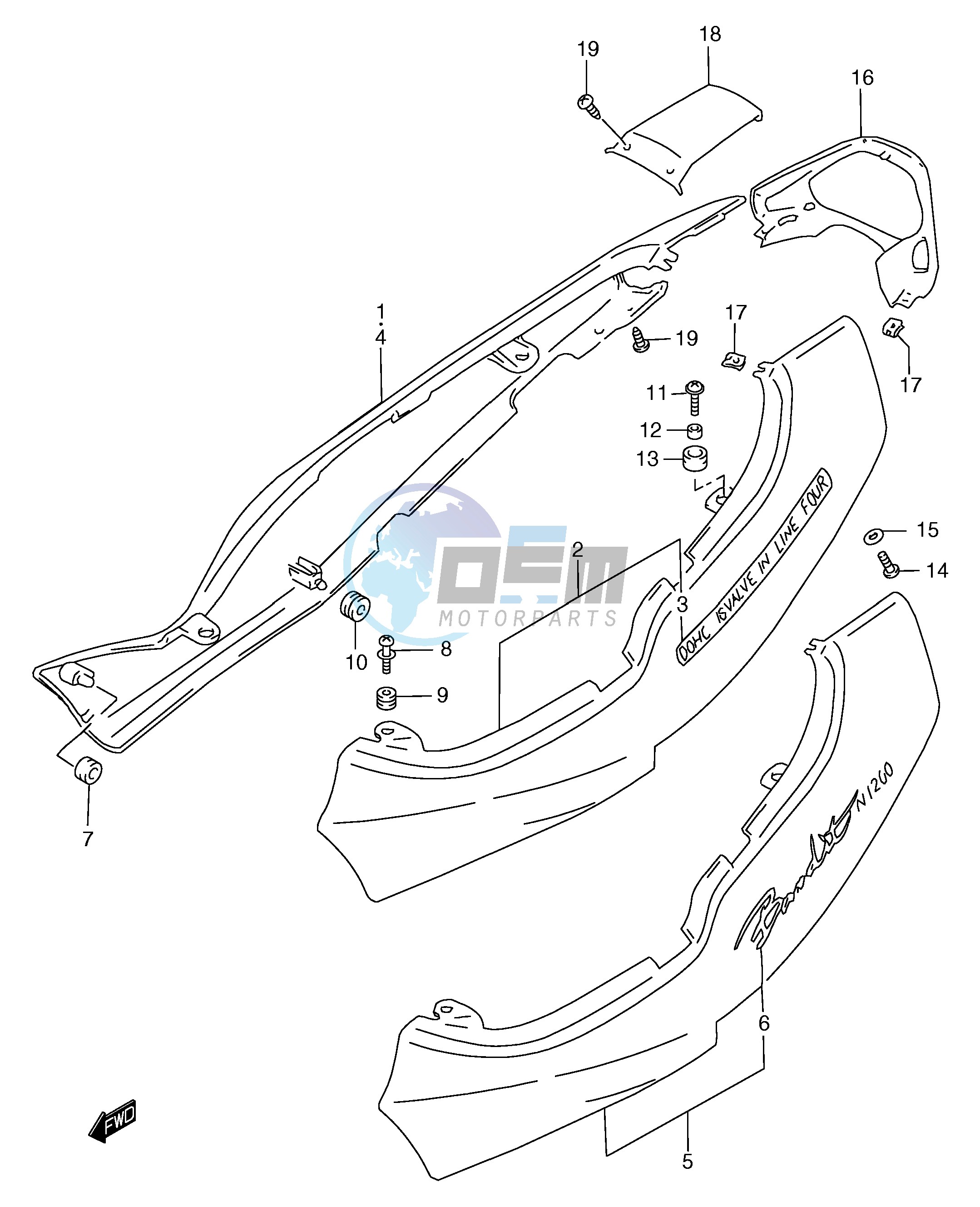 FRAME COVER (GSF1200W SW)