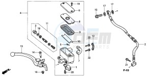 GL1800 drawing FR. BRAKE MASTER CYLINDER