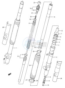 RM125 (E28) drawing FRONT DAMPER (MODEL K)