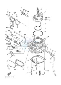 YZ250 (1SS8 1SS8) drawing CYLINDER HEAD