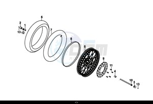 NH-T 125I (MG12B1-EU) (L9-M0) drawing FRONT BRAKE DISK FRONT WHEEL