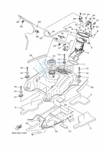 YFM450FWBD KODIAK 450 (B5R2) drawing FUEL TANK