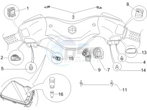 X Evo 250 Euro 3 drawing Selectors - Switches - Buttons