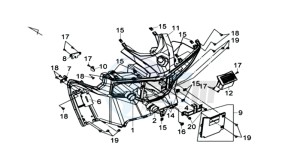 MAXSYM 400 I drawing COWLING FRONT