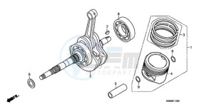 TRX250X9 Australia - (U) drawing CRANKSHAFT