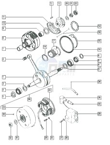 FLEXER_24-45kmh_W-Y 50 W-Y drawing Crankshaft-cluth-magneto