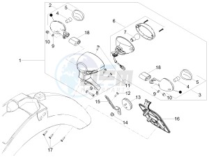 V7 III Special 750 e4 (EMEA) drawing Rear lights