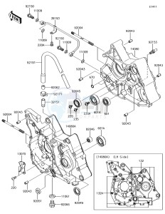 KLX110 KLX110CJF EU drawing Crankcase