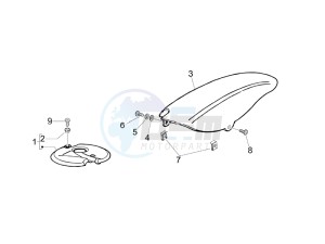 Typhoon 50 drawing Wheel housing - Mudguard