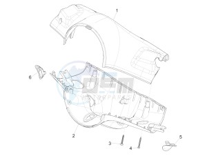 Primavera 150 4T 3V iGET (APAC) (AU, CN, EX, RI, TN) drawing Handlebars coverages