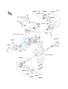 VN 1600 B [VULCAN 1600 MEAN STREAK] (B6F-B8FA) B7F drawing TURN SIGNALS