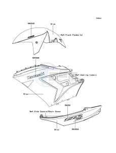 ZZR1400_ABS ZX1400D8F FR GB XX (EU ME A(FRICA) drawing Decals(Blue)