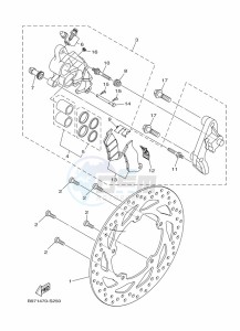 FZN250 (B8H5) drawing FRONT BRAKE CALIPER