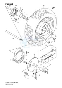 VL800 (E3-E28) VOLUSIA drawing REAR WHEEL (VL800CK6 CK7 CK8 CK9 CL0)