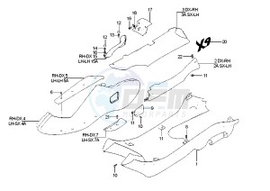 X9 250 drawing Side covers