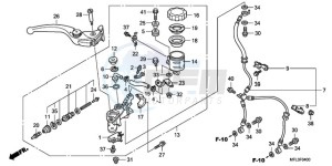 CBR1000RR9 Europe Direct - (ED / TRI) drawing FR. BRAKE MASTER CYLINDER (CBR1000RR)