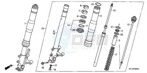 CBR600RRA F / CMF drawing FRONT FORK