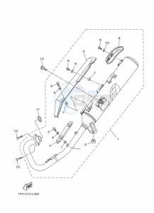 YBR125EGS YBR125G (43BM) drawing EXHAUST