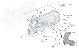 Scarabeo 100 4T e3 net drawing Variator cover