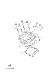 YFM700R YFM700RE RAPTOR 700R (1PE6 1PE7 1PE8) drawing CYLINDER