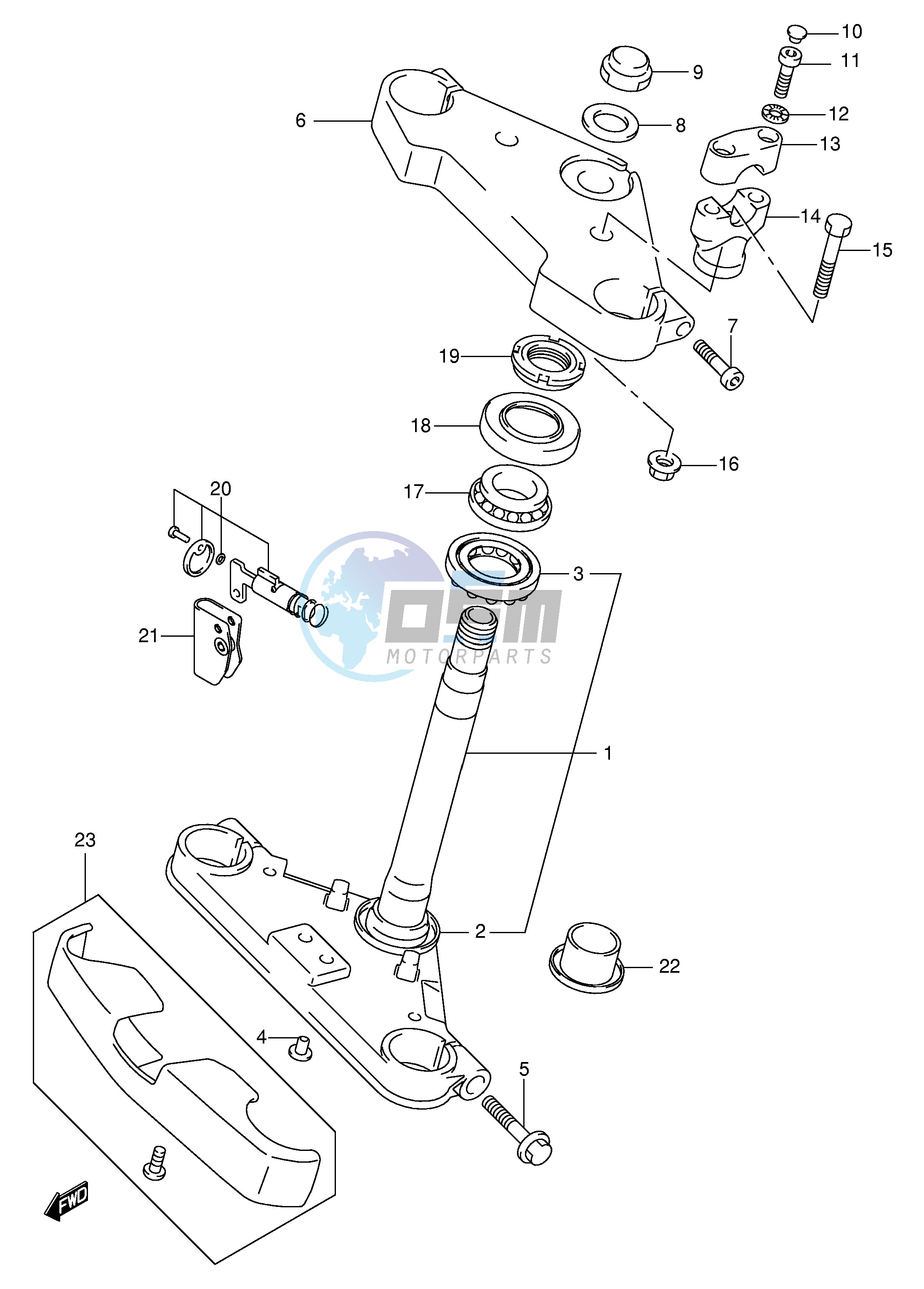 FRONT FORK BRACKET (MODEL Y K1)