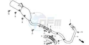 XLR125R drawing EXHAUST MUFFLER