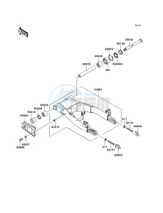 W650 EJ650-C7P GB XX (EU ME A(FRICA) drawing Swingarm