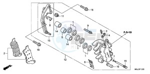 CBF1000FAB drawing L. FRONT BRAKE CALIPER (CBF1000FA/ FS/ FT)