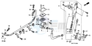 XL700V9 France - (F / CMF SPC) drawing RR. BRAKE MASTER CYLINDER