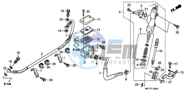 RR. BRAKE MASTER CYLINDER