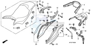 CB600F9 France - (F / CMF) drawing SEAT/REAR COWL