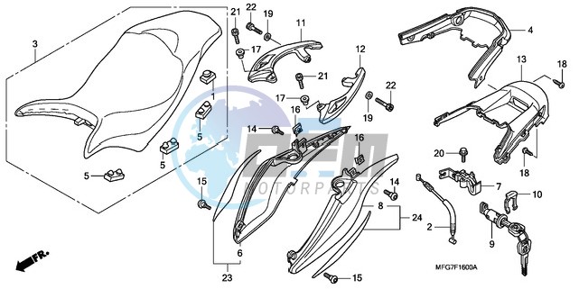 SEAT/REAR COWL