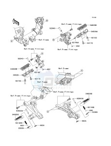 ZX 1400 A [NINJA ZX-14] (A6F-A7FA) A7F drawing FOOTRESTS