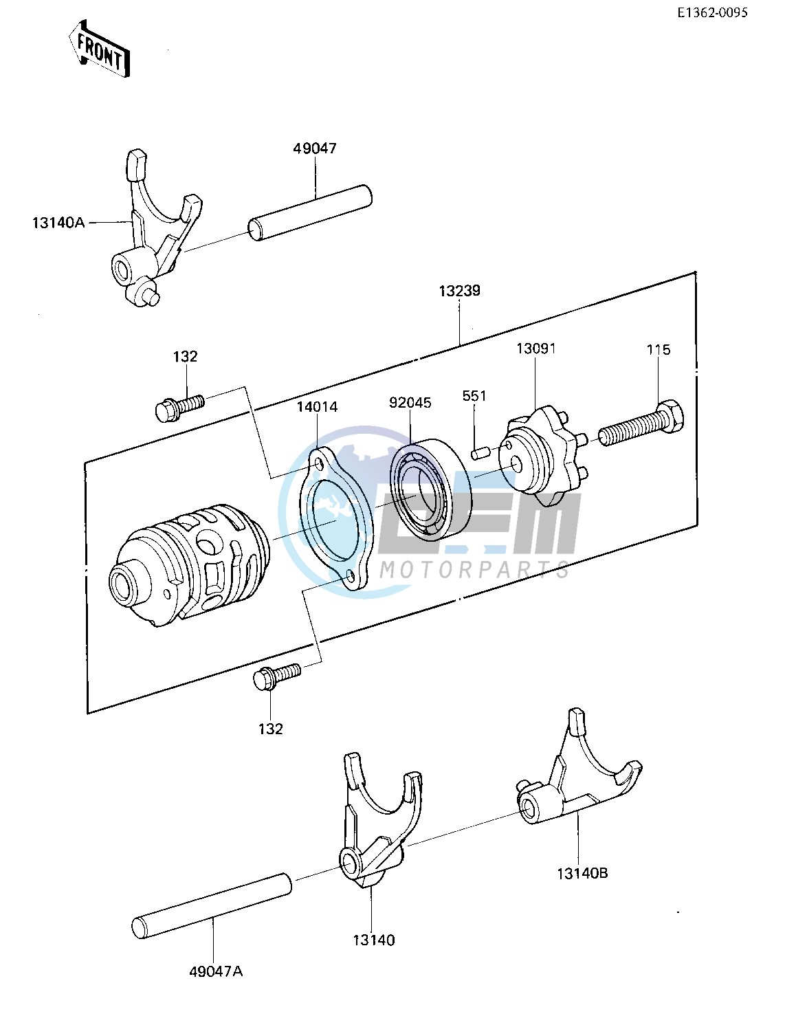 GEAR CHANGE DRUM & FORKS