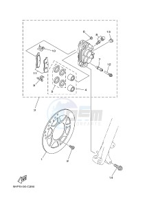 TT-R125 TT-R125LWE (2PT9) drawing FRONT BRAKE CALIPER