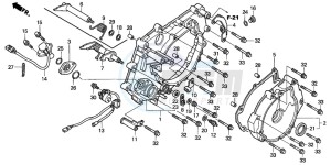 TRX350FE FOURTRAX ES drawing REAR CRANKCASE COVER