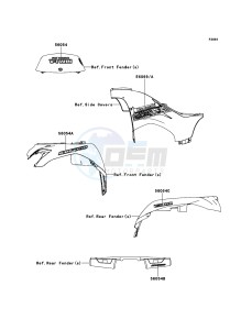 KVF750 4x4 KVF750LCS EU GB drawing Decals