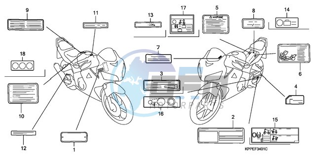 CAUTION LABEL (CBR125RW7/RW9/RWA)