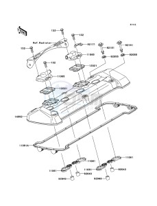 Z750R ZR750NCF UF (UK FA) XX (EU ME A(FRICA) drawing Cylinder Head Cover