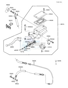 ZX 900 A [NINJA] (A3) NINJA 900 drawing CLUTCH MASTER CYLINDER