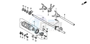 CB600F HORNET drawing GEARSHIFT DRUM