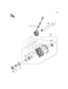 KLX450R KLX450AGF EU drawing Front Hub