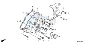 CBR125RSC drawing LEFT CRANKCASE COVER