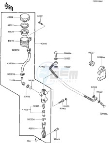 EX 250 E [NINJA 250R] (E1-E2) [NINJA 250R] drawing REAR MASTER CYLINDER