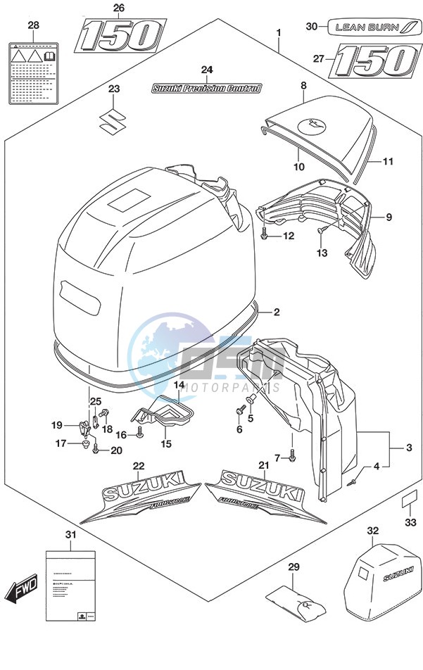 Engine Cover (Black) (Model: TG/ZG)