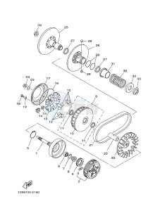 YFM450FWAD YFM45FGPAD GRIZZLY 450 EPS (1CTU 1CTV) drawing CLUTCH