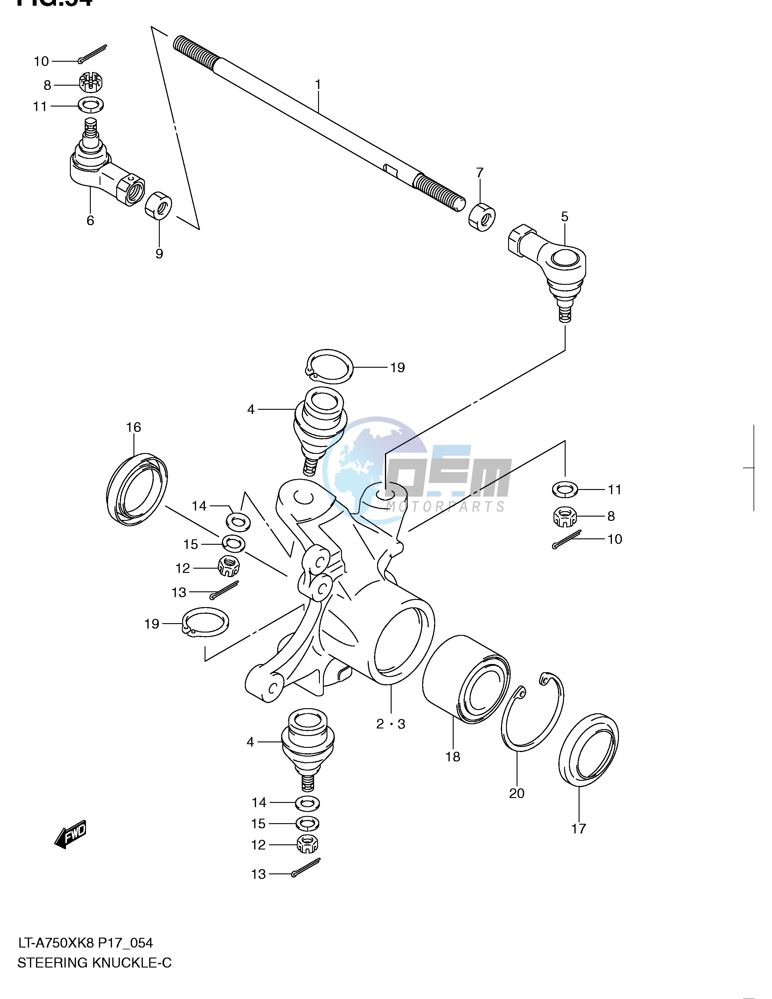 STEERING KNUCKLE (LT-A750XK8 XZK8 XK9 XZK9)